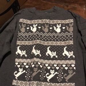 gray winter cat sweater